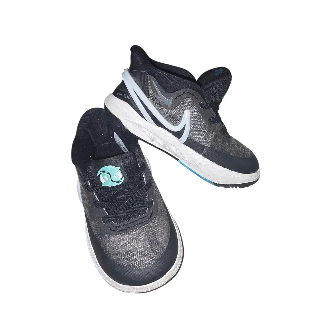 Nike‎ Kyrie 7 Kids Black Glitter Basketball Shoes Size 6C DQ8081 001 Children's